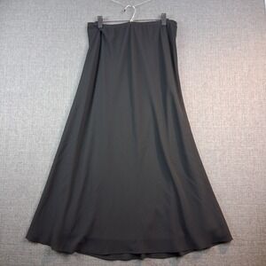 Msk Evening Black Maxi Skirt XL A-Line Elastic Waist Flowy Made in USA Formal